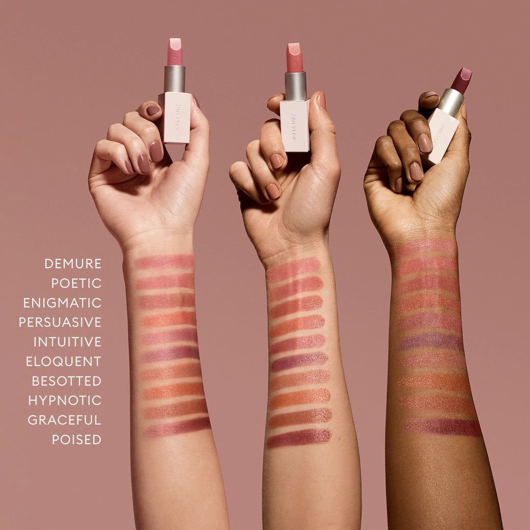 ROSE INC - Satin Lip Color Refillable Hydrating Lipstick - Demure - cool blush