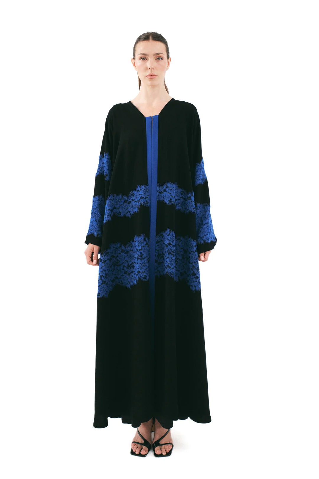 Nera - Royal Blue Lace Abaya C430