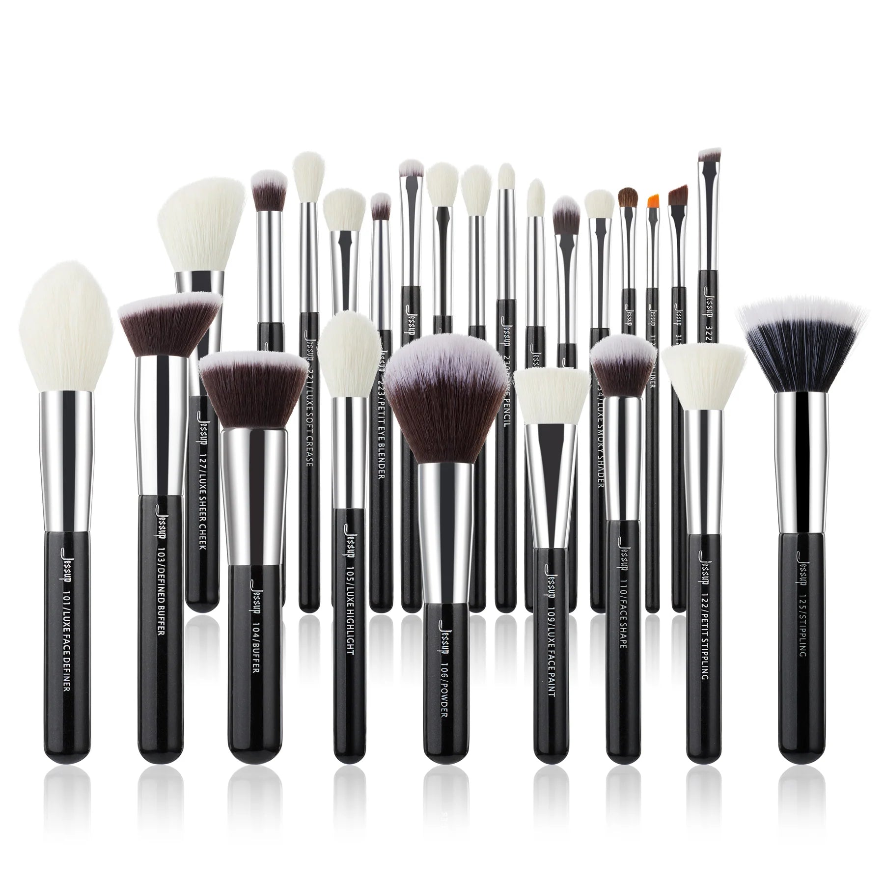 Professional Vegan Complete Makeup Brush Kit Black - Jessup