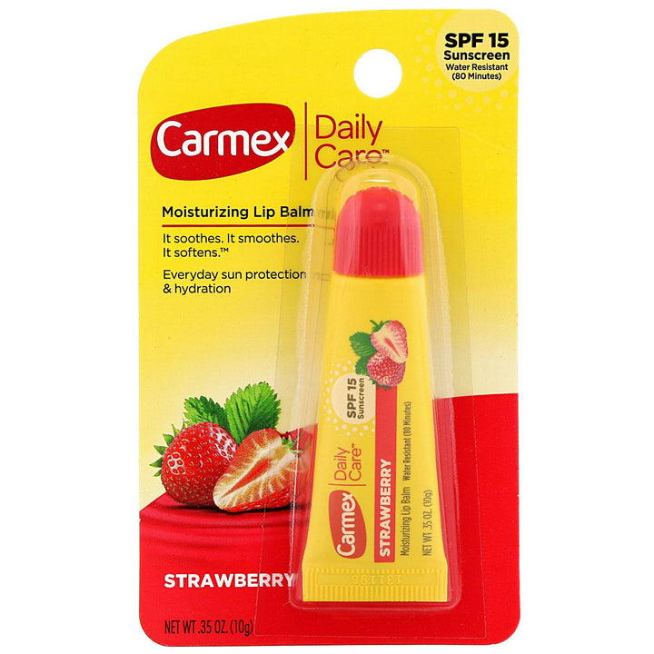 Carmex - Daily Care Moisturizing Lip Balm Strawberry SPF 15 (10 g) - Mhalaty