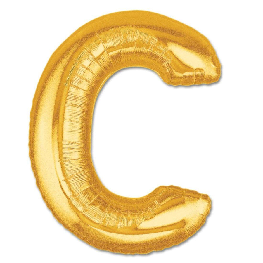 C Letter Giant Gold Balloon - 30 Inch - Mhalaty