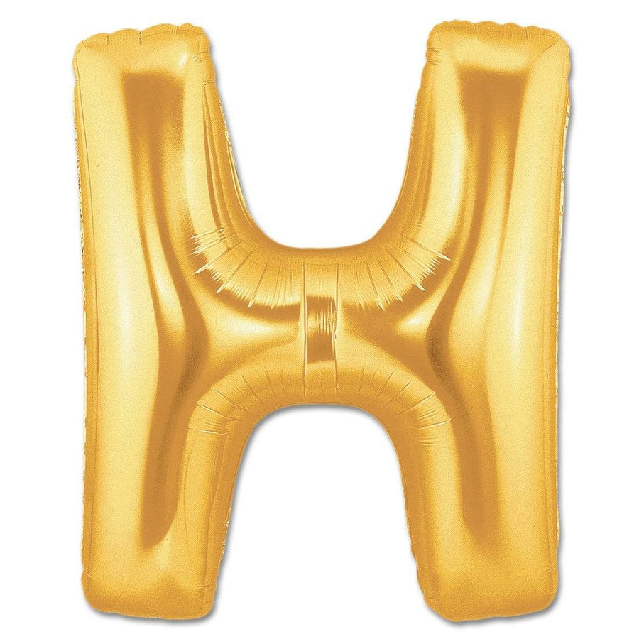 H Letter Giant Gold Balloon - 30 Inch - Mhalaty