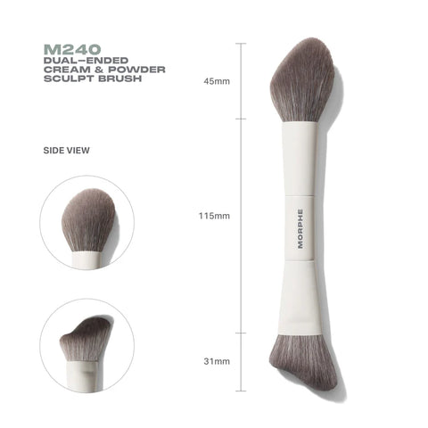 Morphe - M240 Dual-Ended Cream & Powder Sculpt Brush