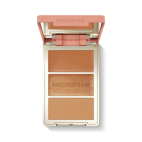 Morphe - Cheek Thrills Multi Finish Face Trio - Sunset Swim Morphe - Cheek Thrills Multi Finish Face Trio - Sunset Swim