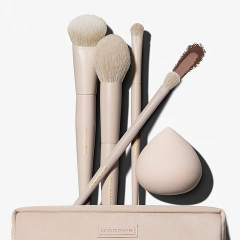 Morphe - Oat Latte 5 Piece Face & Eye Brush Set