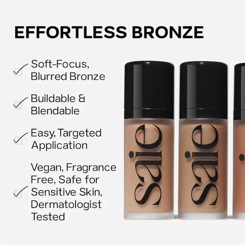 Saie - Dew Bronze Soft Focus Effortless Liquid Bronzer - Sand