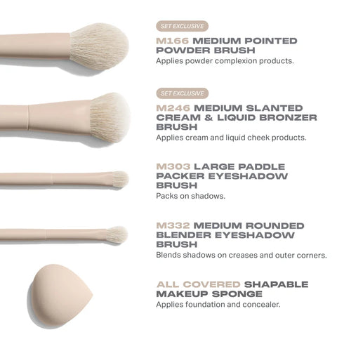 Morphe - Oat Latte 5 Piece Face & Eye Brush Set