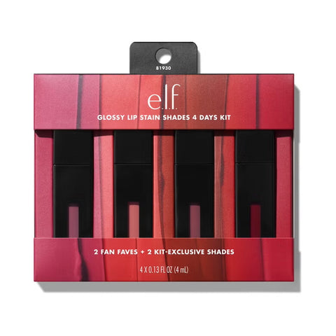 elf - Glossy Lip Stain Shades 4 Days Kit