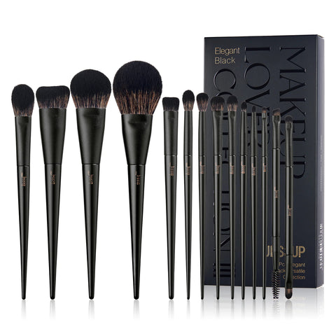 Jessup - Matte Black Versatile Brush Set Collection 14pcs