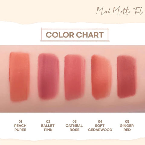 PERIPERA - Ink Mood Matte Tint - 02 Ballet Pink - Mhalaty