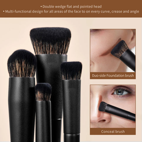 Jessup - Matte Black Versatile Brush Set Collection 14pcs