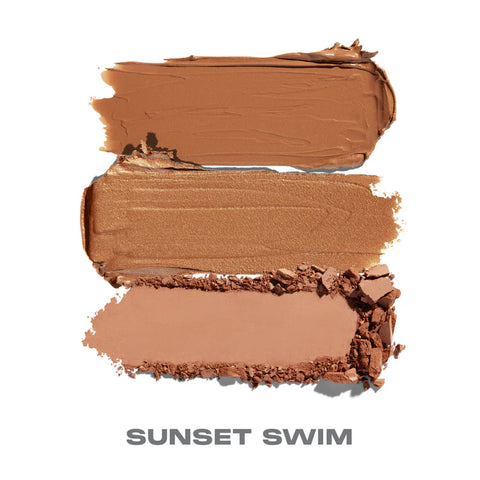Morphe - Cheek Thrills Multi Finish Face Trio - Sunset Swim Morphe - Cheek Thrills Multi Finish Face Trio - Sunset Swim