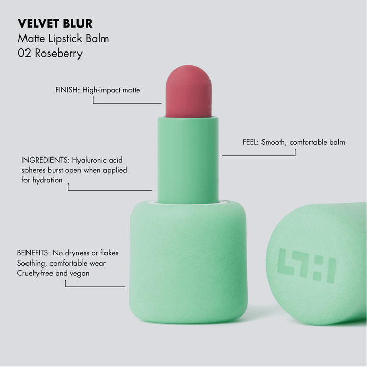 SIMIHAZE - Velvet Blur Matte Lipstick Balm - Roseberry