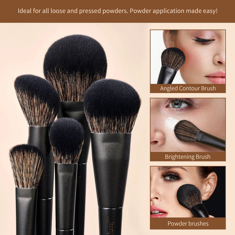 Jessup - Matte Black Versatile Brush Set Collection 14pcs