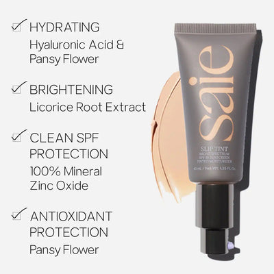 Saie - Slip Tint Broad Spectrum SPF 35 Tinted Moisturizer - 4.5 Medium - Golden