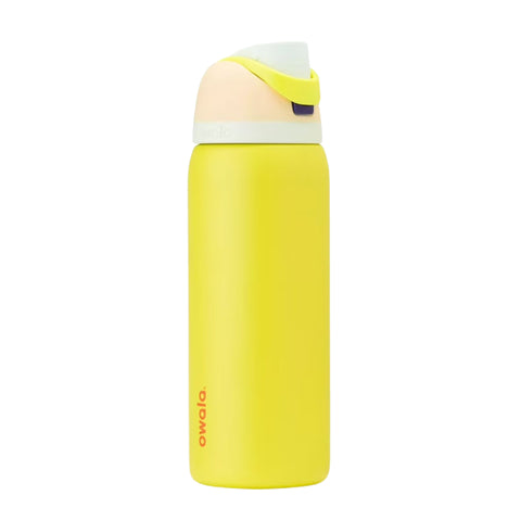 Owala - FreeSip Stainless Steel Water Bottle 32 Oz (Lemon Limeade)