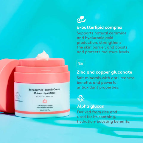 Drunk Elephant - Bora Barrier™ Repair Cream - With 6-Butterlipid Complex - 50ml