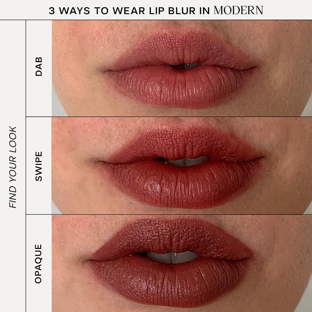 Saie - Lip Blur Soft-Matte Hydrating Lipstick with Hyaluronic Acid - Modern - rosy nude