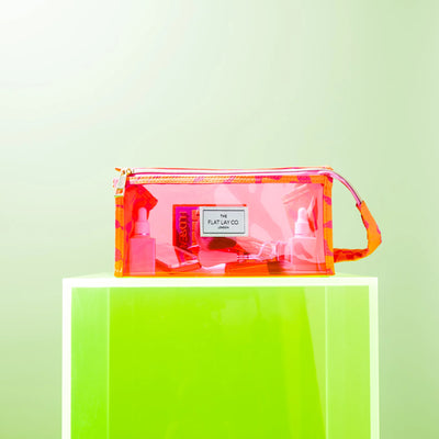 The Flat Lay Co. - Jelly Open Flat Box Bag in Orange Squiggle