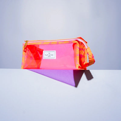 The Flat Lay Co. - Jelly Open Flat Box Bag in Orange Squiggle