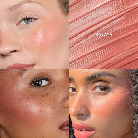 Refy - Cream Blush Duo With Duo Face Brush Gift Set