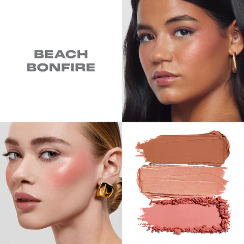 Morphe - Cheek Thrills Multi Finish Face Trio - Beach Bonfire Morphe - Cheek Thrills Multi Finish Face Trio - Beach Bonfire