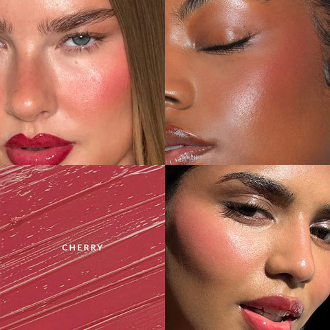 Refy - Cream Blush Duo With Duo Face Brush Gift Set