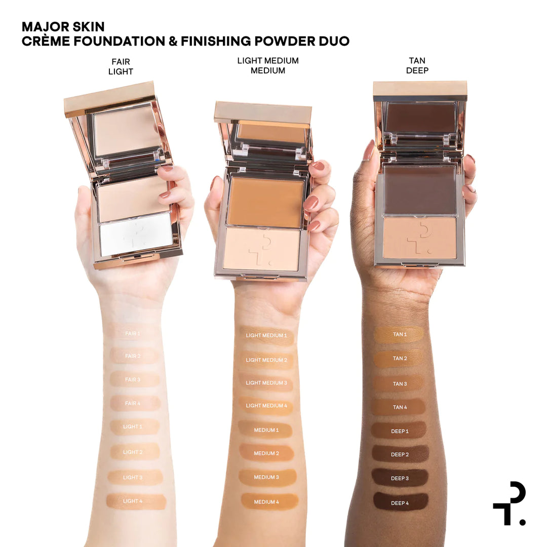 Patrick Ta - Major Skin Creme Foundation & Finishing Powder Duo - TAN 1 (NEUTRAL TO GOLDEN)