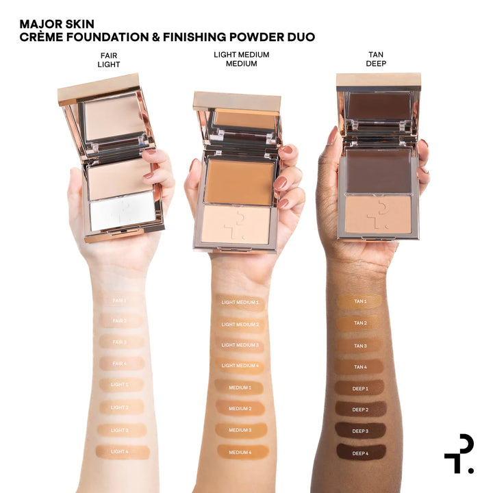 Patrick Ta - Major Skin Creme Foundation & Finishing Powder Duo - TAN 4 (NEUTRAL TO GOLDEN)