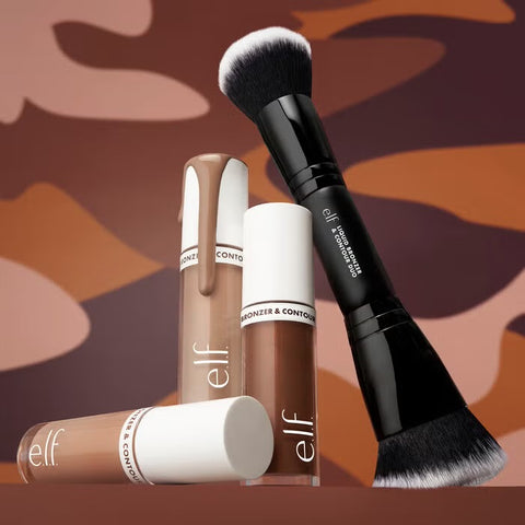 elf - Liquid Bronzer & Contour Duo Brush Mhalaty elf - Liquid Bronzer & Contour Duo Brush Mhalaty
