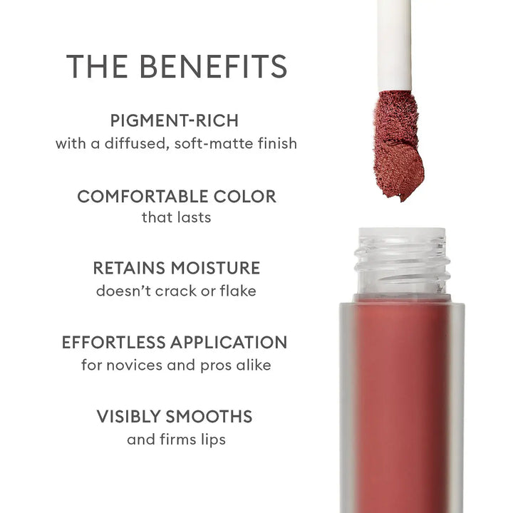 ROSE INC - Lip Cream Longwearing Matte Liquid Lipstick - Count The Way - beige pink