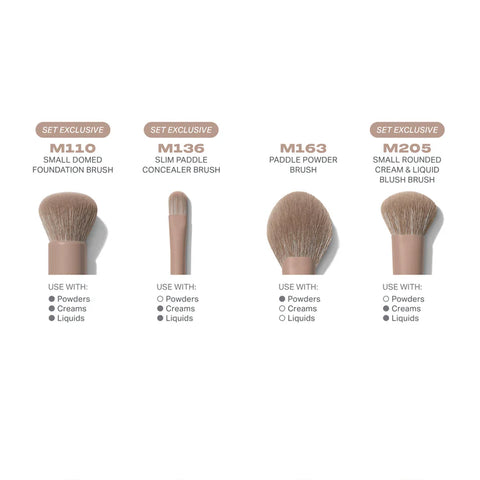 Morphe - Iced Mocha 4 Piece Face Brush Set