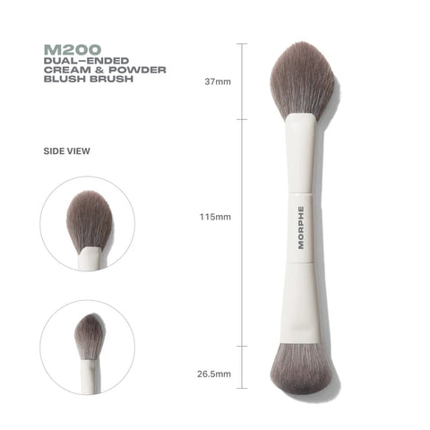 Morphe - M200 Dual-Ended Cream & Powder Blush Brush