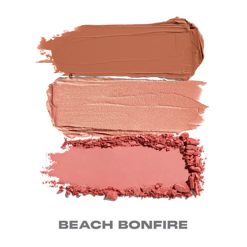 Morphe - Cheek Thrills Multi Finish Face Trio - Beach Bonfire Morphe - Cheek Thrills Multi Finish Face Trio - Beach Bonfire