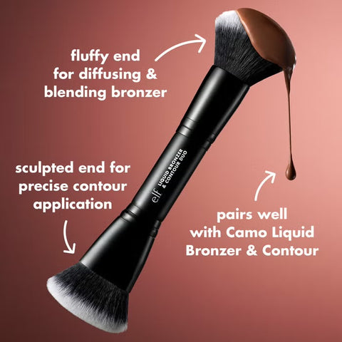 elf - Liquid Bronzer & Contour Duo Brush elf - Liquid Bronzer & Contour Duo Brush