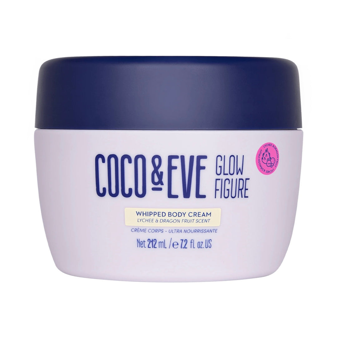Coco & Eve Glow Figure Whipped Body Cream Lychee & Dragon Fruit Scent - 212ml