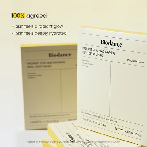 Biodance - Radiant Vita Niacinamide Real Deep Mask - 4 Count