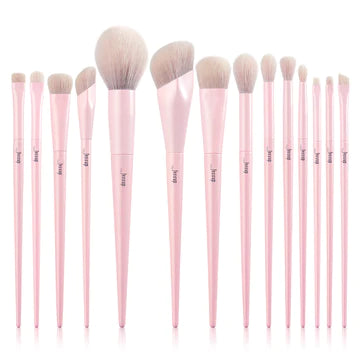 Jessup - Jessup Crystal Pink Makeup Brushes Set Premium Vegan T495