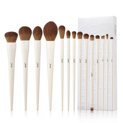 Jessup - Luxury Light Gray Comprehensive Eye and Face Brush Set 14pcs T329