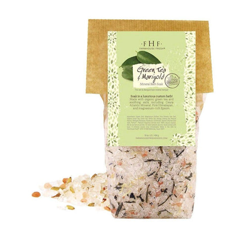 Farmhouse Fresh - Gourmet Mineral Bath Soak - Green Tea & Marigold - Mhalaty