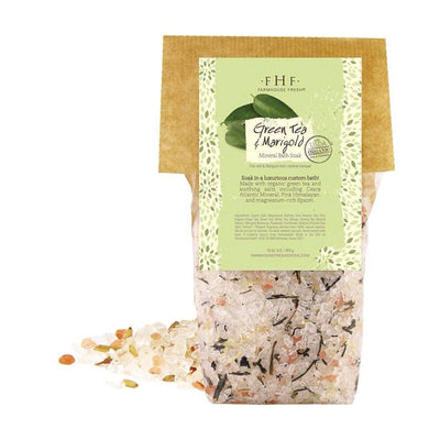 Farmhouse Fresh - Gourmet Mineral Bath Soak - Green Tea & Marigold - Mhalaty