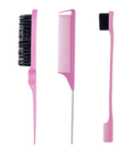 Goiple - 3 Pieces Hair Styling Comb Set - Fuchsia - Mhalaty