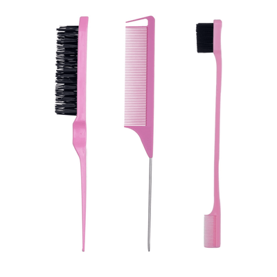 Goiple - 3 Pieces Hair Styling Comb Set - Fuchsia - Mhalaty