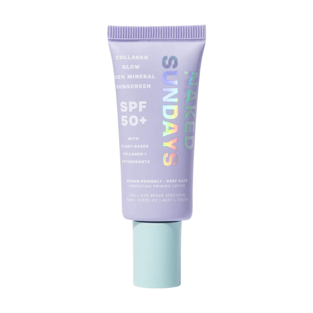 Naked Sundays - Spf50+ Collagen Glow 100% Mineral Priming Perfecting Lotion - 20ml