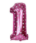 1 Number Pink Hearts Balloon - 16 Inch - Mhalaty