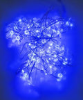 4M 40 Led Flower Blue With Silver Wire - Mhalaty