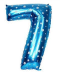 7 Number Blue Stars Balloon - 16 Inch - Mhalaty