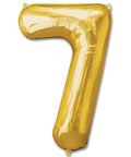 7 Number Giant Gold Balloon - 30 Inch - Mhalaty