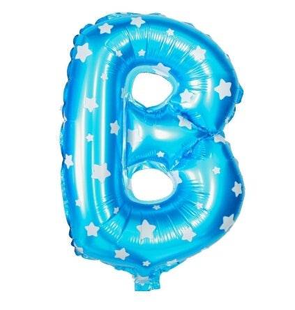 A Letter Blue Stars Balloon - 16 Inch - Mhalaty