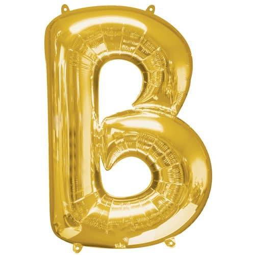 B Letter Gold Giant Foil Balloon 40 Inch - Mhalaty